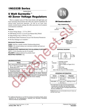 1N5333BG datasheet  